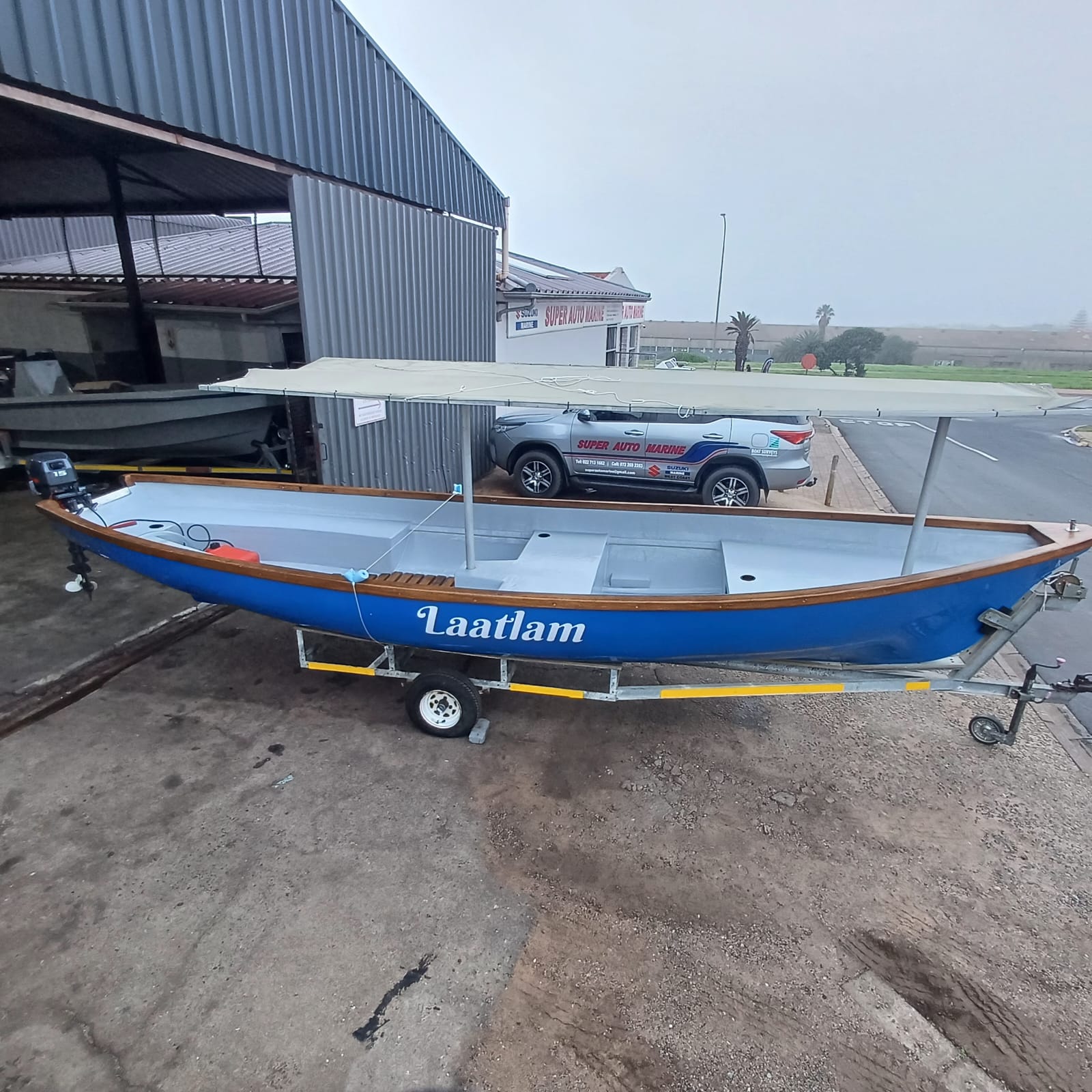 6M LELLO BOAT ON TRAILER WITH 15HP YAMAHA ENDURO - Image 3